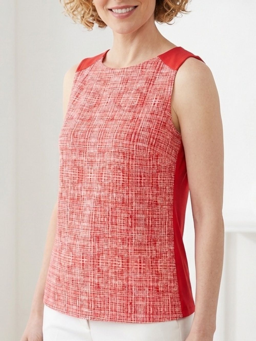 Banana Republic Peach Textured Sleeveless Top Size Extra Small XS